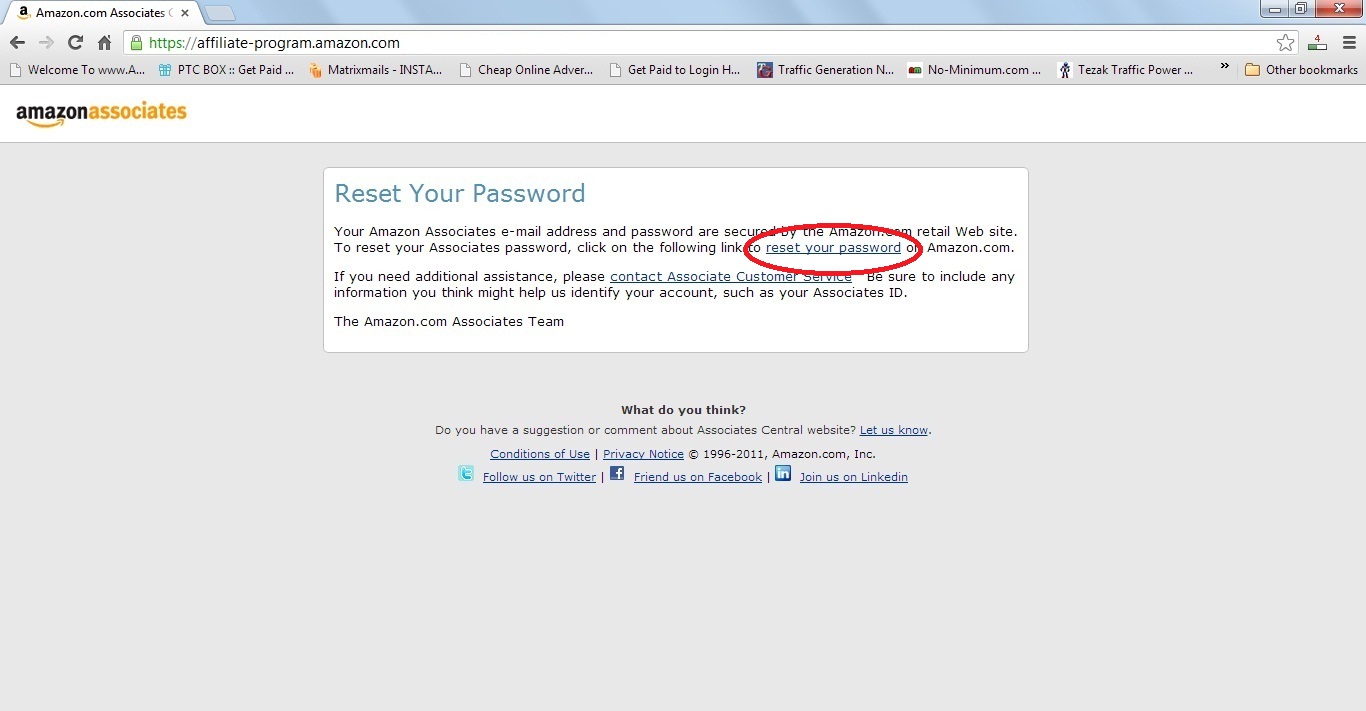 amazon password recovery